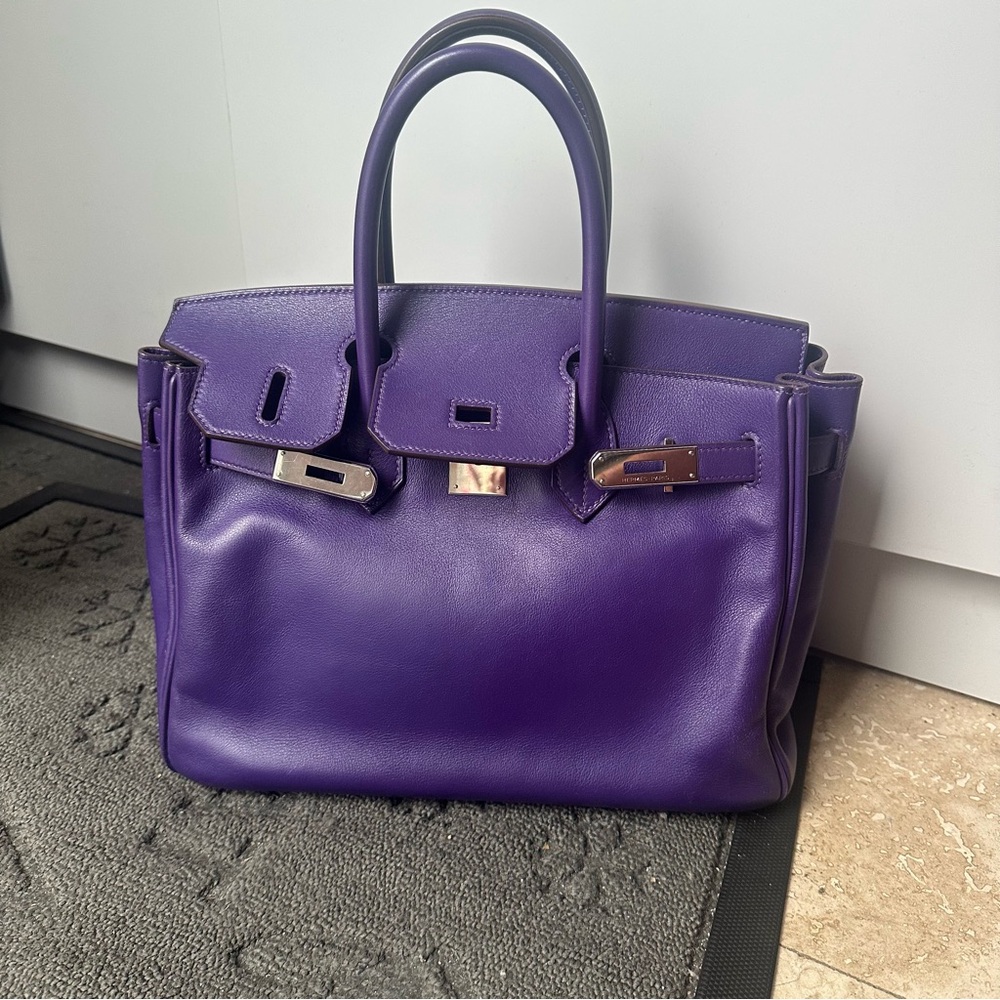 Hermes Birkin 30 swift leather Leather Top-Handle Satchel with Silver Hardware - Picture 5 of 6